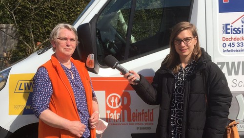 Besuch vom Ev. Rundfunkdienst bei der Tafel Reinfeld