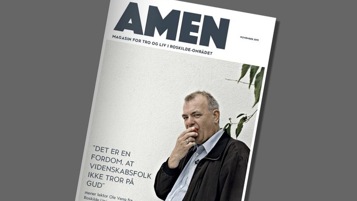 Amen-magasinet med billede af mand og teksten