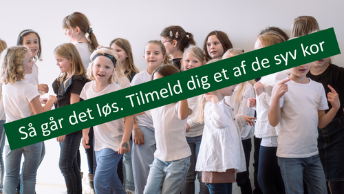 Så åbner vi for tilmelding til hele syv børne og ungdomskor!