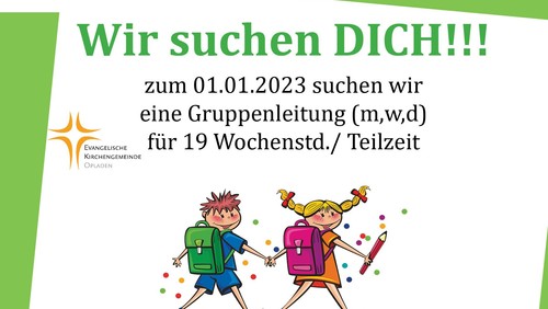OGS sucht Gruppenleitung in Teilzeit