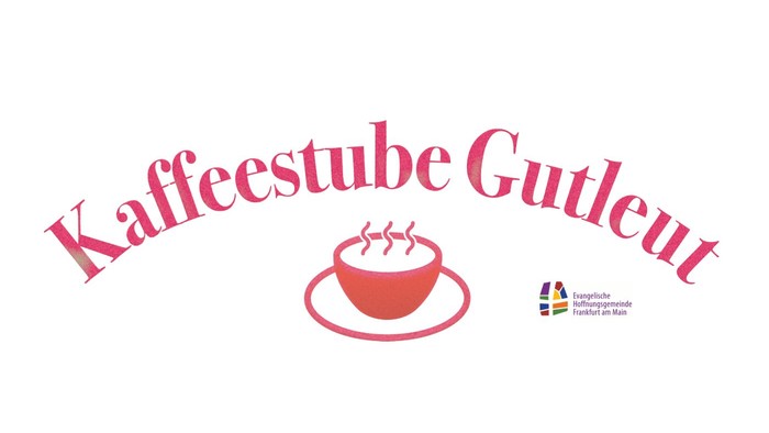 Logo eines Cafés mit Kaffeetasse und Dampf, 