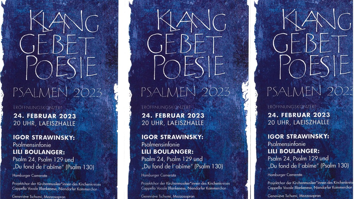 ERÖFFNUNGSKONZERT DER VERANSTALTUNGSREIHE »KLANG GEBET POESIE« PSALMEN 2023