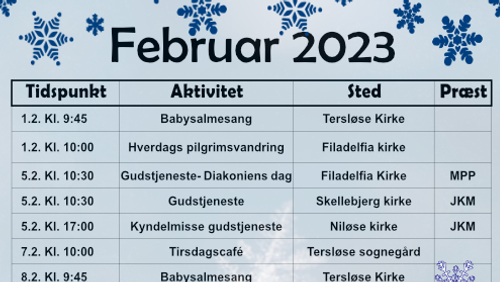 Aktivitetsliste for februar