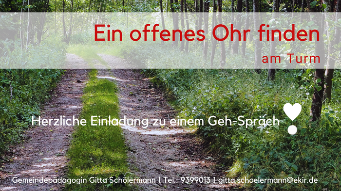 Ein Web im Wald. Titel: Ein offenes Ohr finden