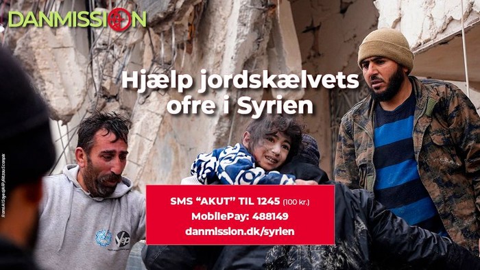 Hjælp jordskælvets ofre i Syrien