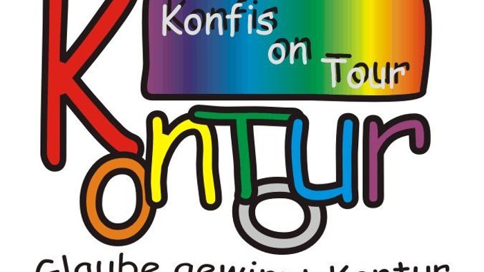 Bunter Logo mit Text 