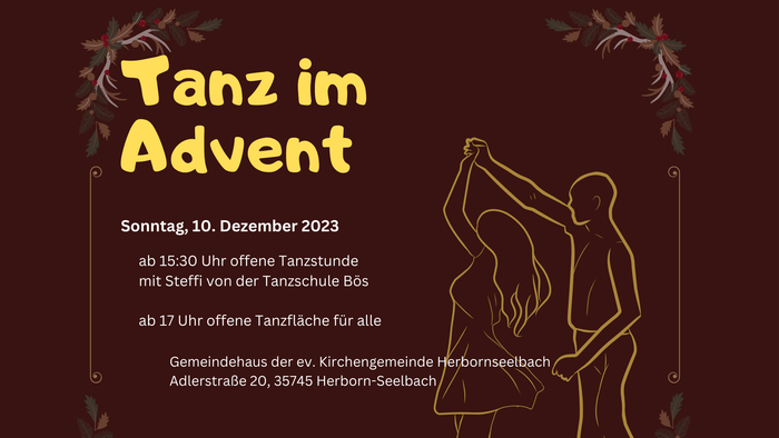 Tanzveranstaltung am 10. Dezember 2023 mit offener Tanzstunde und Tanzfläche für alle