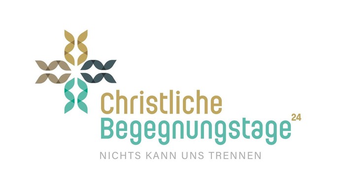 Das Logo der Christlichen Begegnungsstätte mit einem stilisierten Baum und dem Slogan "Nichts kann uns trennen"
