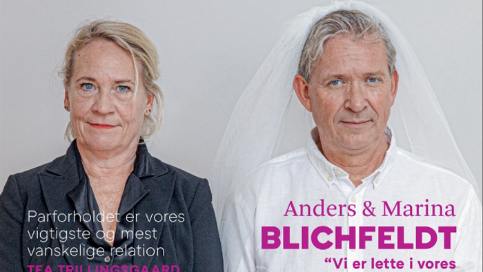 Amen-magasin med billede af par og blomster.