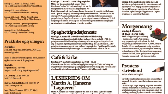 Borup-Kimmerslev-Nørre Dalby Pastorat - ugeavis med aktiviteter, begivenheder og nyheder
