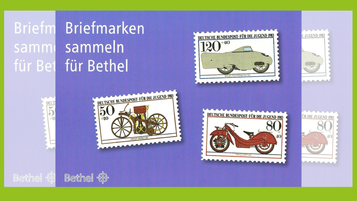 Verschiedene Briefmarken mit Motiven von Fahrzeugen