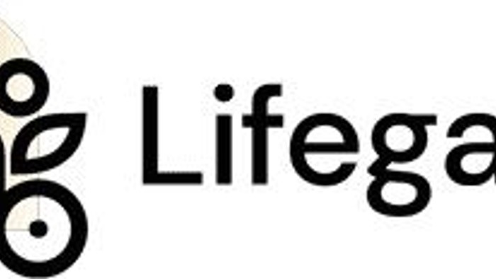 Das Logo von Lifegate zeigt ein stilisiertes Blatt und den Namen des Unternehmens.