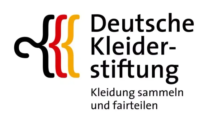 Das Logo der Deutschen Kleiderstiftung mit Slogan