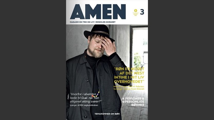 Amen-magasin med tegnspraegende mænd