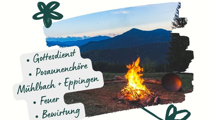 Gottesdienst am 29.06.2024 mit anschließendem Johannisfeuer am Mühlebachsee, inklusive Gottesdienst, Dozunentochre, Mühlebach, Eppingen, Feuer und Bewirtung