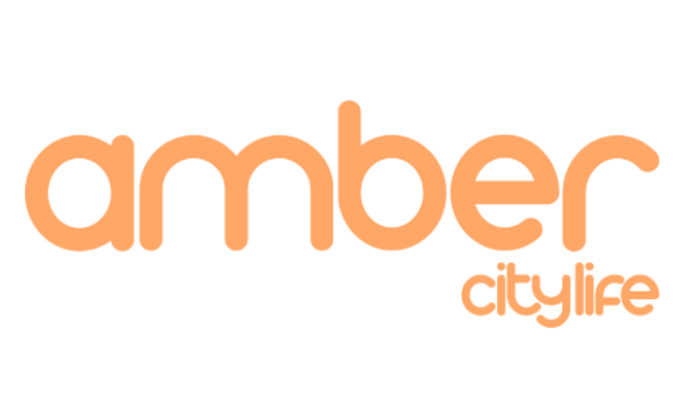 The image features the logo of Amber Citylife, with the words "amber" and "citylife" in orange text.