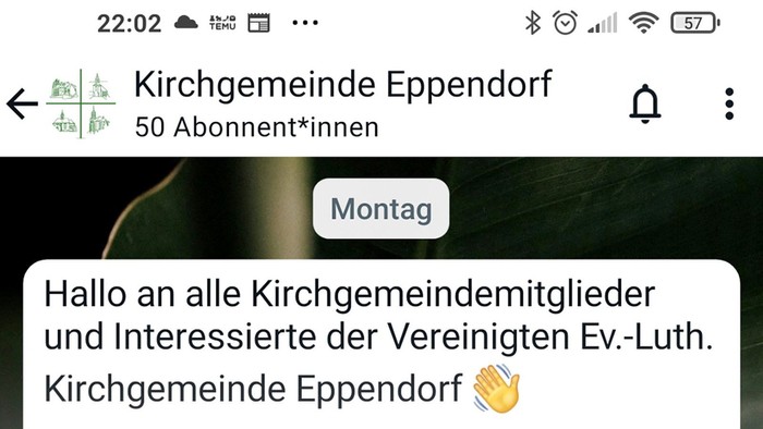 Kirchgemeinde Eppendorf begrüßt Mitglieder und Interessierte der Vereinigten Ev.-Luth.