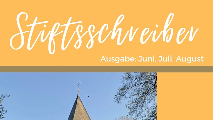Titelbild des Stiftschreiber 2/2026 mit Bild der Kirche bei Sonnenschein