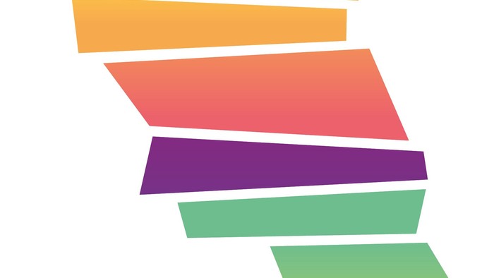 Bunter, abstrakter Logo mit Text