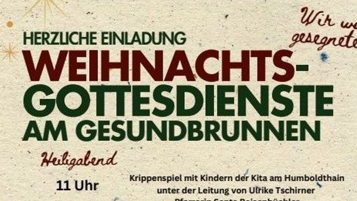 Plakat Gottesdienst am Gesundbrunnen