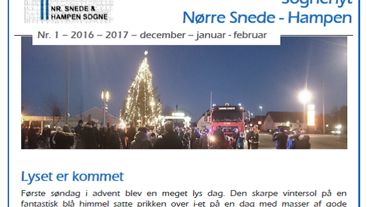 Sognenyt nr. 1 - december 2016 - januar - februar 2017