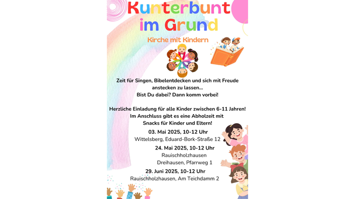 Plakat für Kinderaktivitäten und -veranstaltungen auf Deutsch