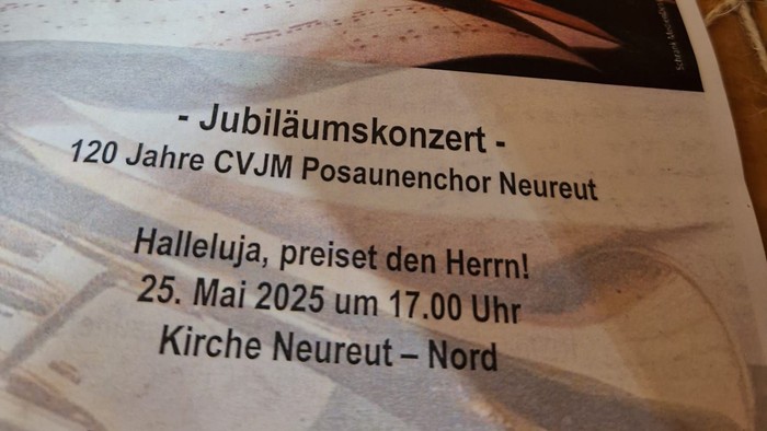 Jubiläumskonzert am 25. Mai 2025 um 17:00 Uhr in der Kirche Neureut – Nord