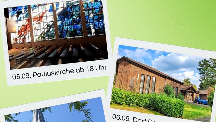 Das Gemeindefest am 5. - 7. September findet nacheinander in Rauxel, Dorf Rauxel und an der Lutherkirche statt.