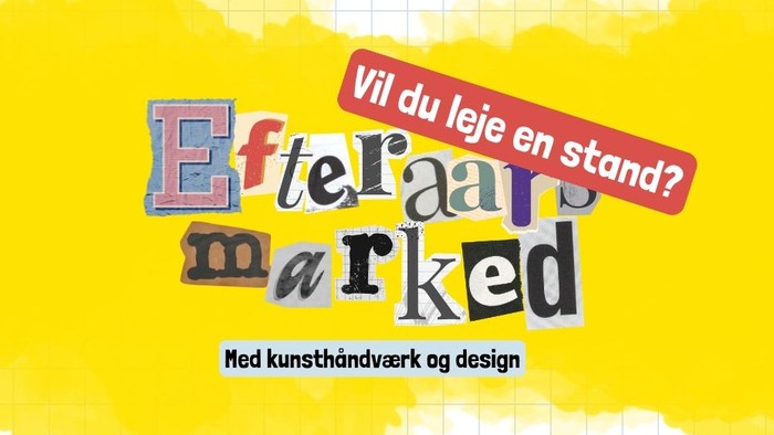 Reklamebilled med spørgsmål om hvordan man kan markere sig og tekst om kunsthåndværk og design