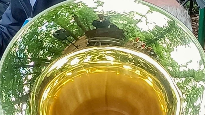 Posaunenspieler beim Waldgottesdienst
