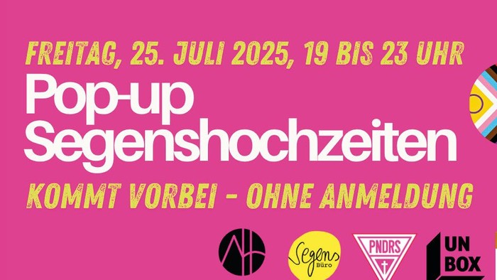 Grafik vor pinkem Hintergrund mit dem Schriftzug