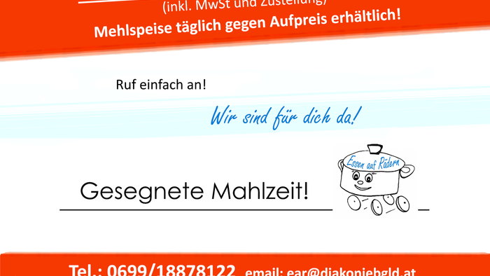 Das Team der Diakonie Burgenland bietet frische Gerichte und schmackhafte Suppen und Hauptspeisen zum Mitnehmen an.