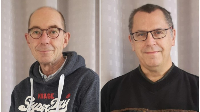 Fotocollage Pfarrer Bader und Burghardt,