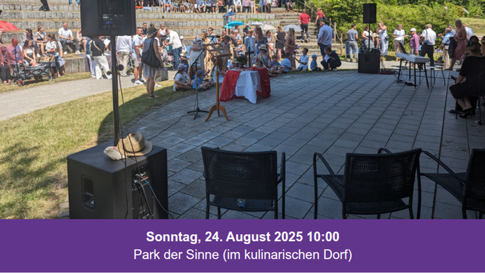 Gottesdienst im Grünen mit Open Air Fest der Sinne am 24. August 2025