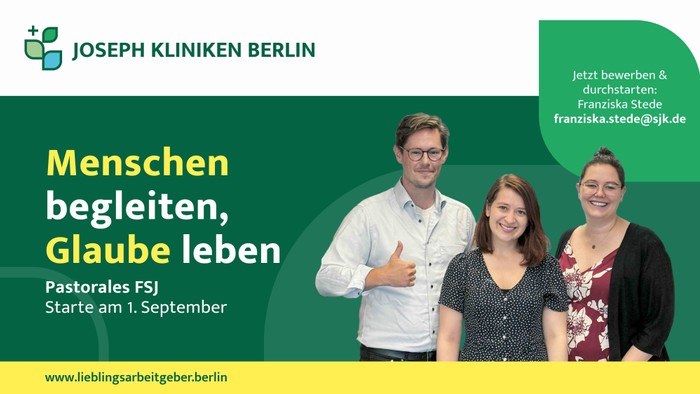 Joseph Kliniken Berlin: Pastoralteam für Männer und Frauen, Start im September