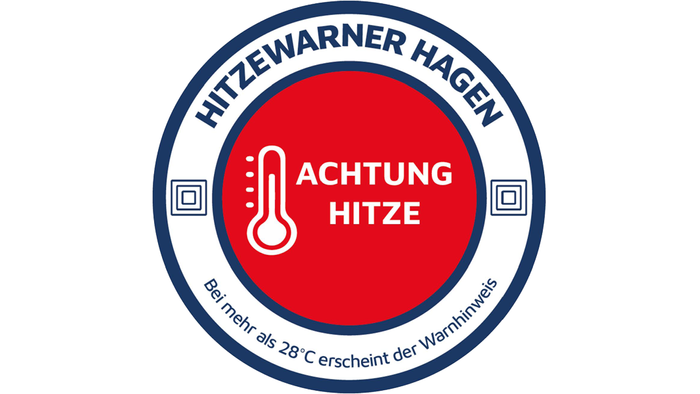 Dieses Bild weist auf den Hitzewarner der Stadt Hagen hin.