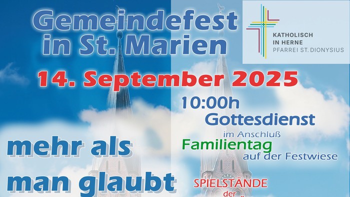 Plakat Gemeindefest St. Marien