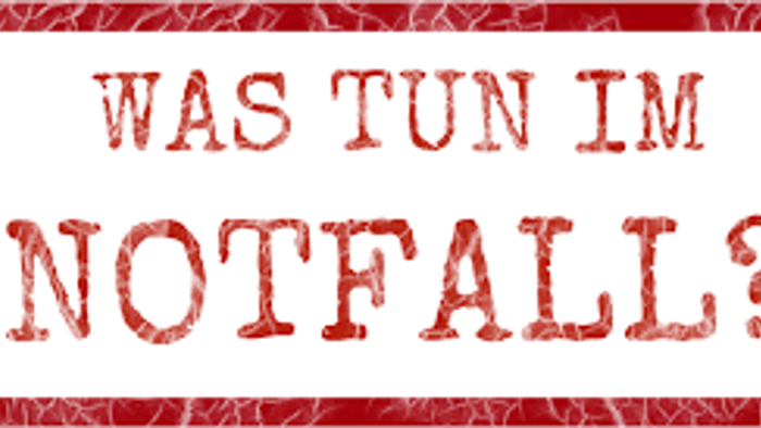 Was tun im Notfall Grafik