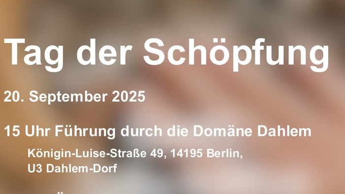 Tag der Schöpfung: Gott, du hilfst Menschen und Tieren