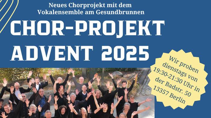 Flyer für Chorprojekt zum Advent 2025