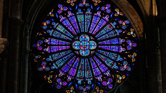 Kirchenfenster Carcassonne Frankreich