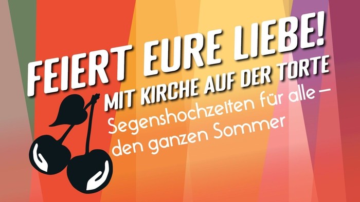 Schriftzug: Feiert eure Liebe!