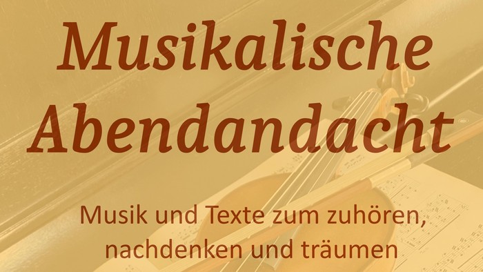 Ein Plakat mit Werbung für die Abendandacht am 07.09.25 in der Annenkirche