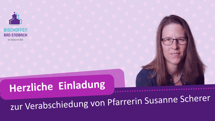 Herzliche Einladung zur Verabschiedung von Pfarrerin Susanne Scherer