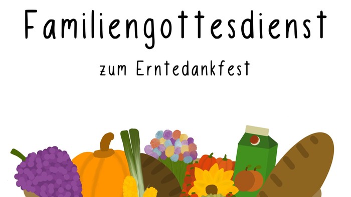 Plakat mit Termin zum Erntedankgottesdienst