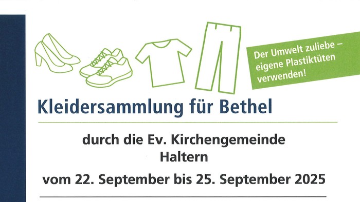 Bethelkleidersammlung Ev. Kirche Haltern 22.-25.09.25