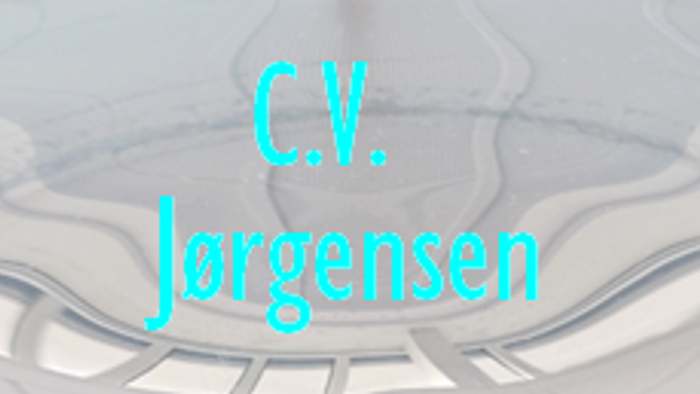 Et billede af en hånd med en skriftlig indskrift 'CV Jørgensen'.