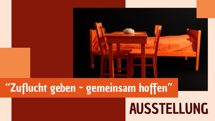 Ein Plakat mit dem Namen der Ausstellung