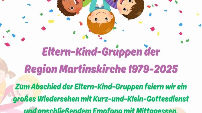 EIn Kreis von Kindern als Sxmbol für die zahlreichen Eltern-Kind-Gruppen, die sich im Ev. Gemeindehaus und Im Martinszentrum jede Woche getroffen haben, zu den Spitzenzeiten an jedem Wochentag eine.