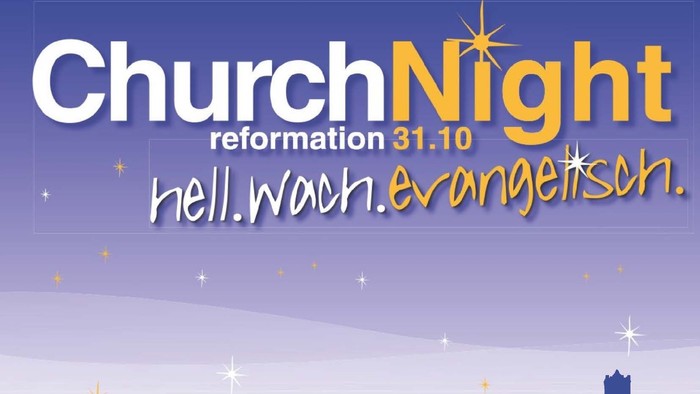 Eon Plakat, das de ChurchNight in Eiseanach am 30.10.25 in der Nikolaikirche ankündigt.